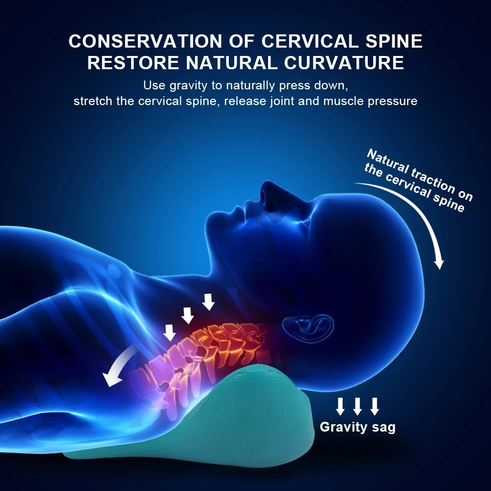 

Neck Pillow Massager Cervical Traction Device Neck Shoulder Stretcher Relaxer Best Pain Relief Orthopedic Shiatsu Pillow Massage