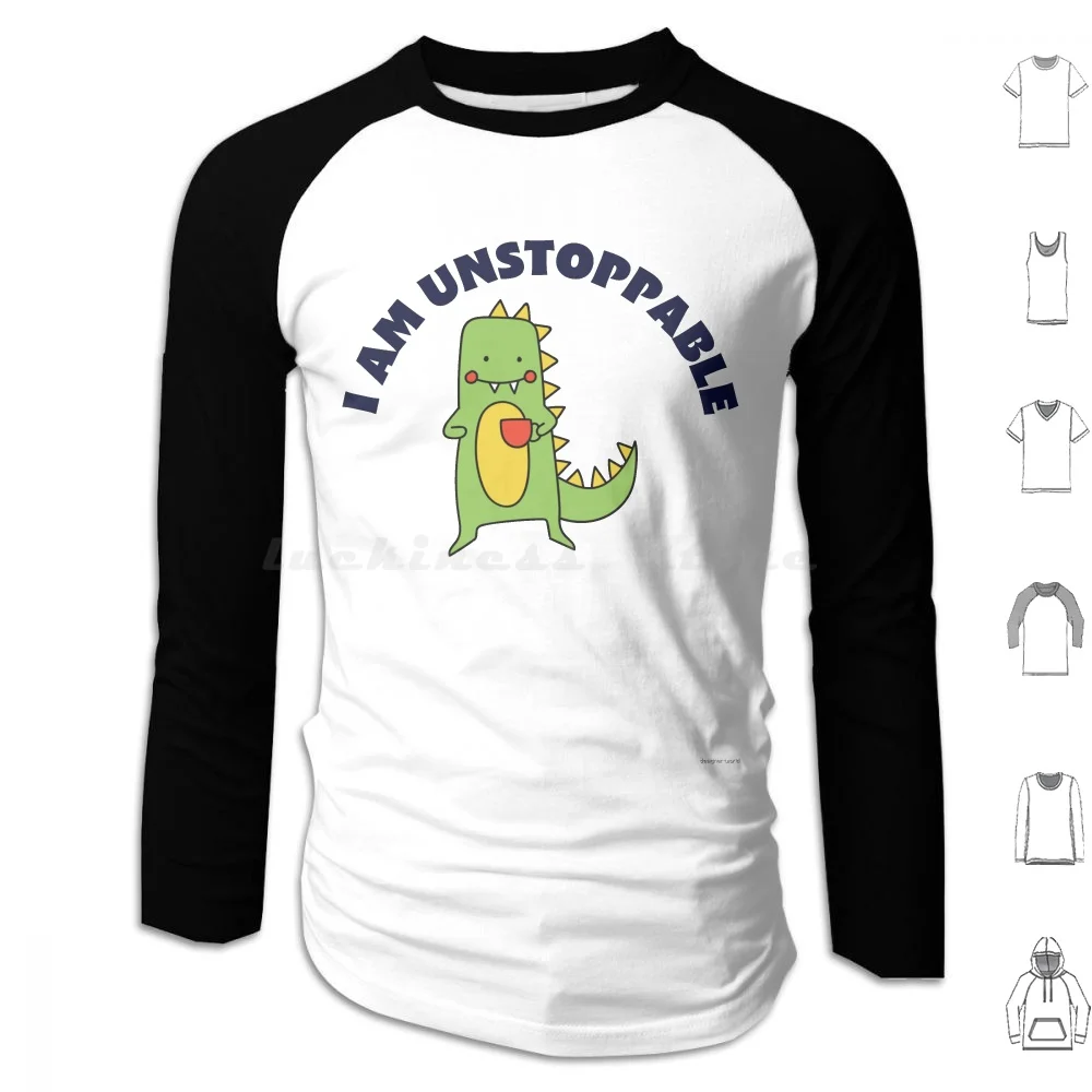 Soy imparable T-Rex Sudadera con capucha divertida de algodón de manga larga Dino Unstoppable Dinosaur Dino T Rex I Am Unstoppable Rex Trex T Rex