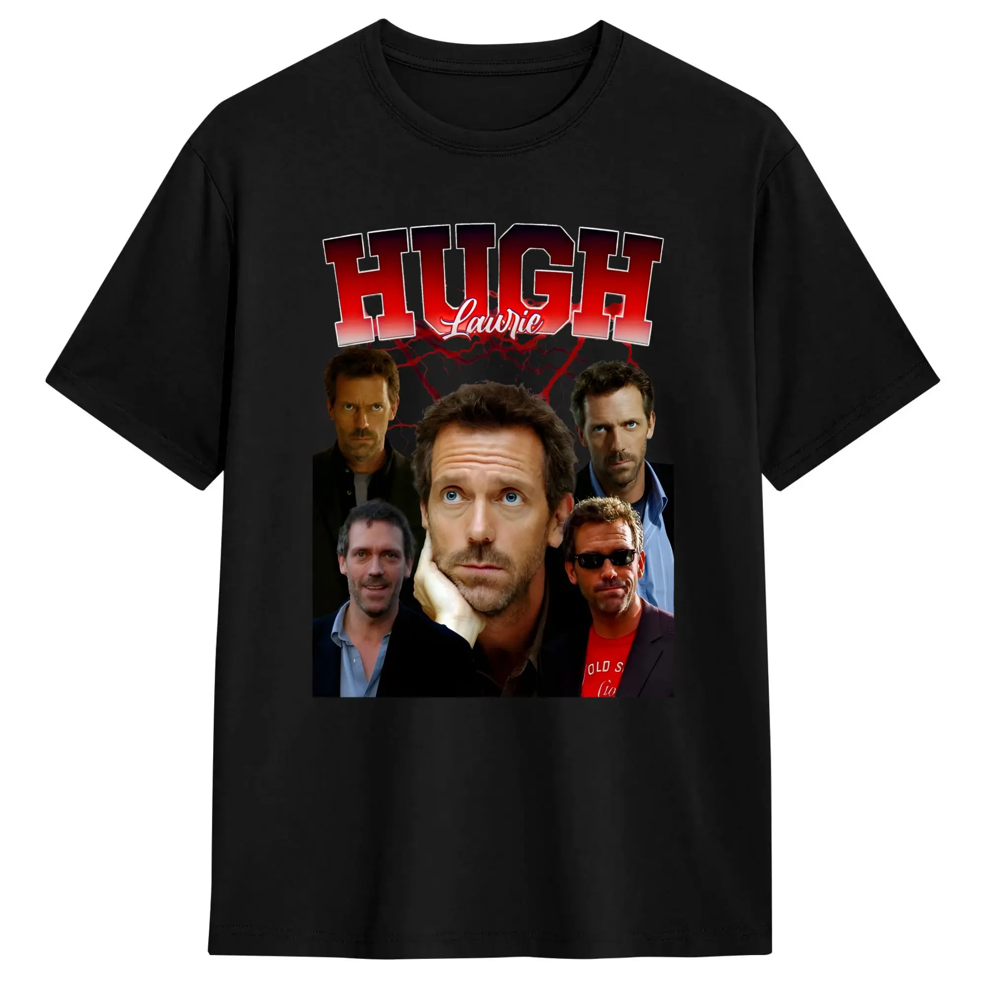 House MD T-Shirts for Men Hugh Laurie Retro Style  Vintage Pure Cotton Tee Shirt Round Neck Short Sleeve T Shirts Summer Clothes