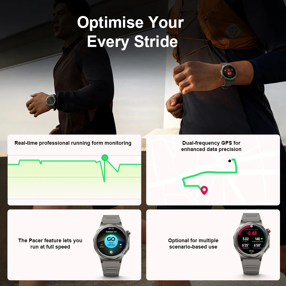 Versión para la UE del reloj inteligente OPPO Watch X3 con Wear OS by Google, monitorización del sueño, autonomía de 16 días, monitorización de la saturación de oxígeno en sangre (SpO2) e IP69; compatible con 6