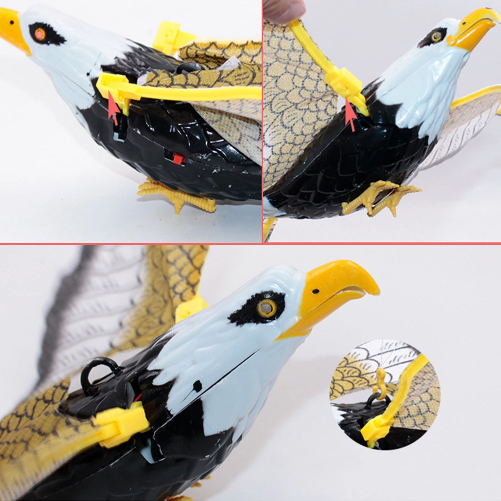 Épouvantail suspendu aigle aigle faux faucon leurre Statue aigle répulsif lumineux oiseau répulsif suspendu aigle extérieur faucon décor