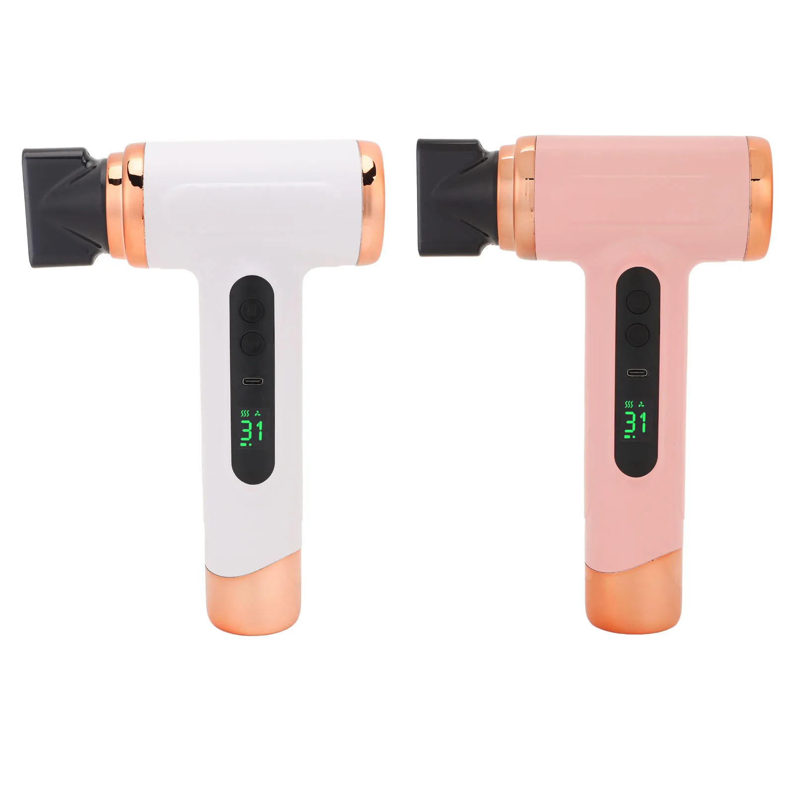 

200W Cordless Hair Dryer 15000mAh Portable USB Rechargeable Hair Dryer with USB Charging Cold Hot Wind for Students Dormitory