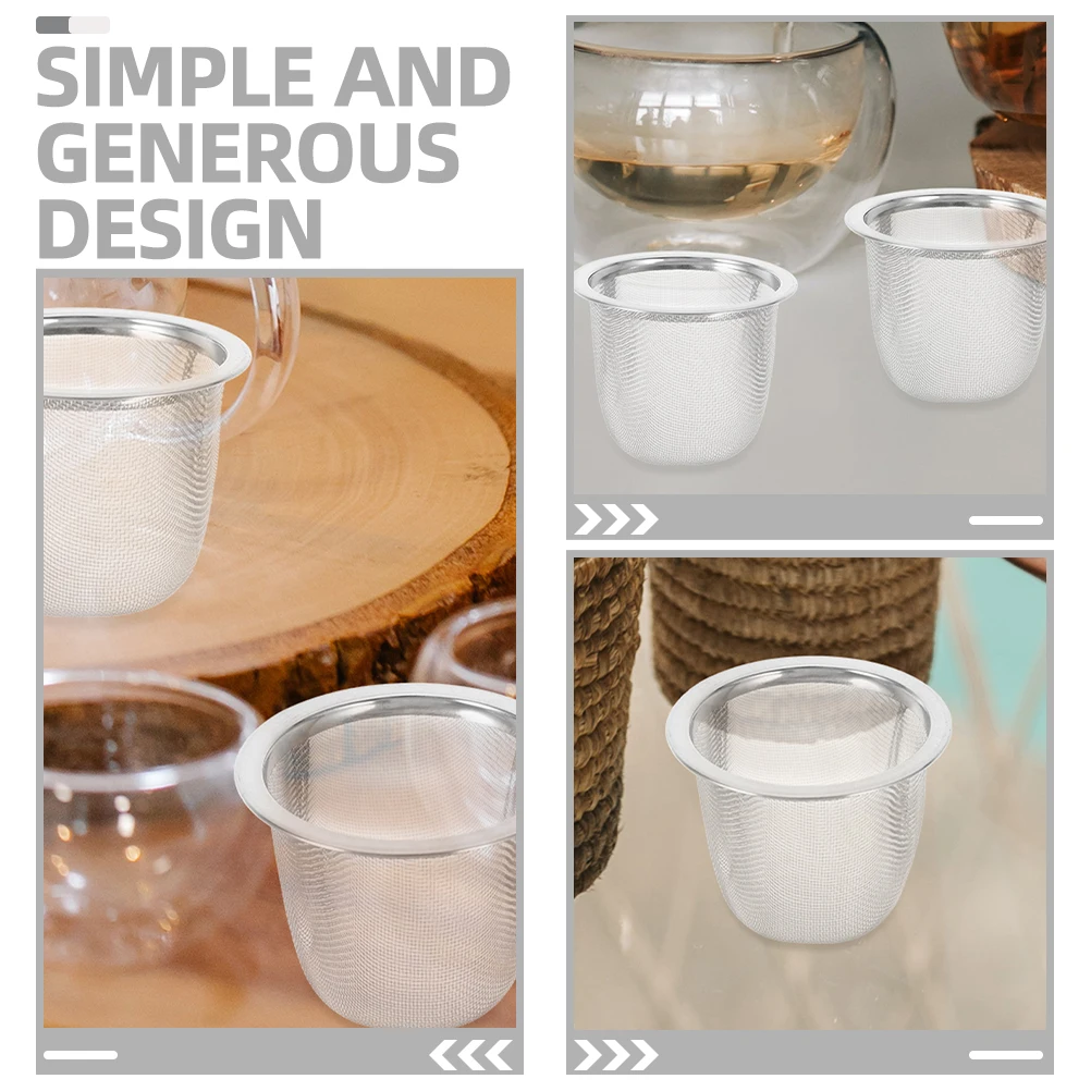 

6Pcs Stainless Steel Tea Filter Fine Mesh Metal Teapot Strainer Replacement Leaf Infuser Loose Tea Steeper Filter