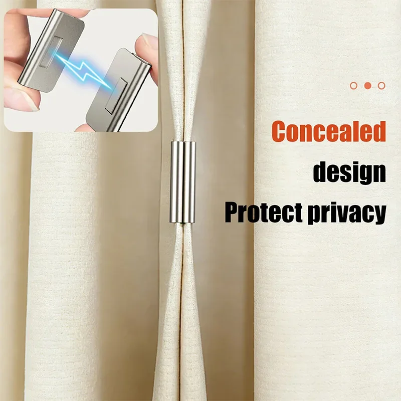 1-40Pairs Curtain Clips Curtain Magnet Closures Keep Curtains Closed Light Leak Prevention for Indoor  Home Bedroom Office
