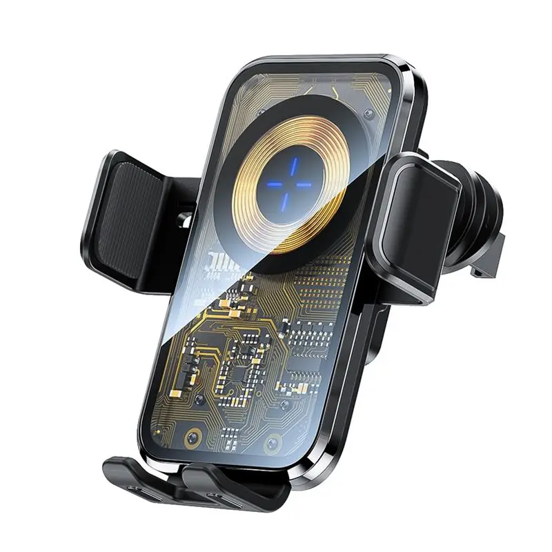 Universal Dashboard Air Vent Mount Wireless Car Mount Fast Charging Auto-Clamping Phone Holder For Smartphones-ABVP