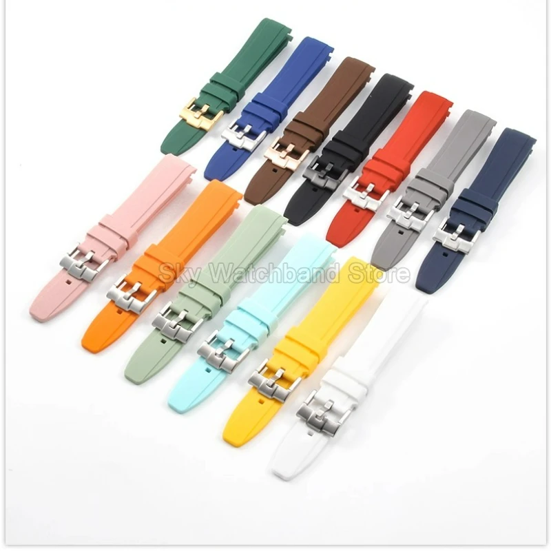 Silicone Watch Accessories for Omega and Swatch Collaboration Watchband MoonSwatch Series 20mm Black Dark-Blue White Brown Strap image 6