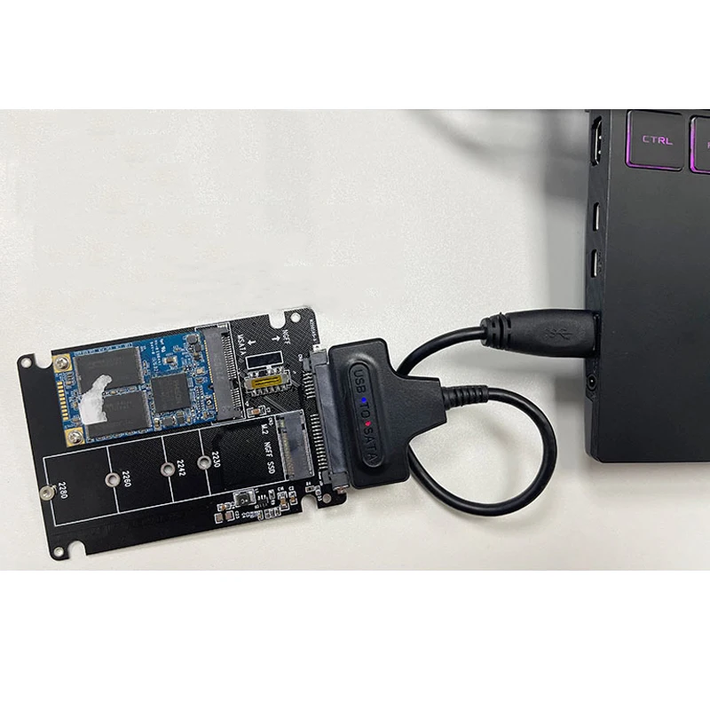 노트북용 SSD M2 mSATA 어댑터, M2 SATA SSD mSATA SSD에서 SATA3.0, 6Gbps 보드, 2.5 인치 SATA-M2 변환기, M.2-SATA 라이저