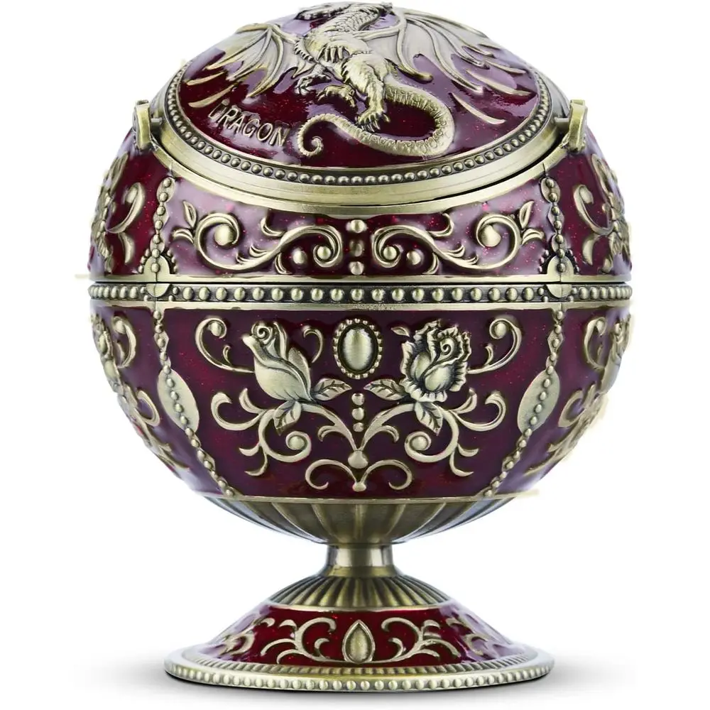 

Металлическая пепельница с крышкой, дизайн «Птерозавр» в розовом оттенке, подходит как для мужчин, так и для женщин, идеально подходит для использования в помещении и на улице.