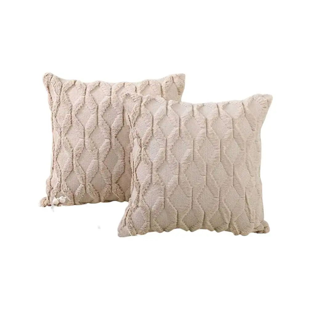 Pillow Case Cover Plush Comfortable Breathable Decoration Pillowcase Apartment Bedding Accessories Dark Gray 55x55cm
