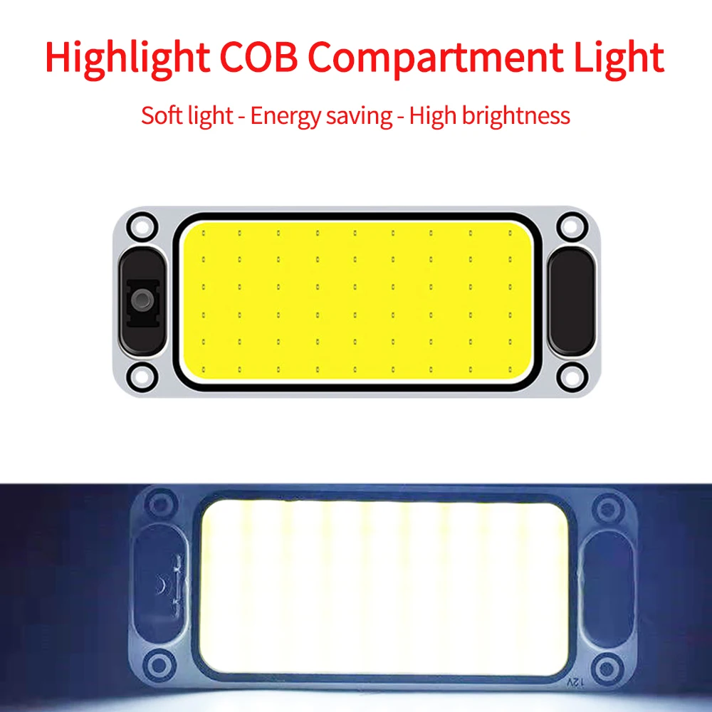 54 LED COB Car Reading Lights Universal Car Truck Dome Interior Reading Lamp High Brightness Cabin Roof Panel Light 12V 24V