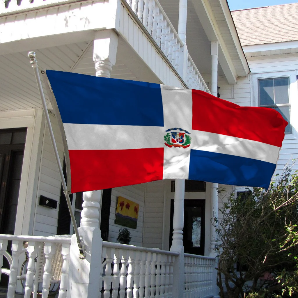 1pc Dominican National Flag, 60x90/90x150cm, Durable Polyester Decorative Banner, Vivid Color, Ideal for Outdoor, Yard, Garden