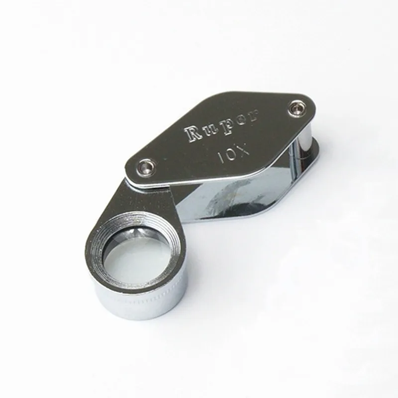 Japanese Ruper Series Gemology Folding Loupe Aplanatic Double Glass Lenses Stainless Steel Body 8x/10x Magnification