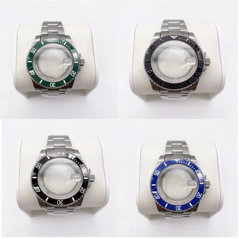 

40MMMechanical Watch Case Stainless Steel Case Strap CompatibleNH35/2813Movement Sapphire Glass Mirror Accessories