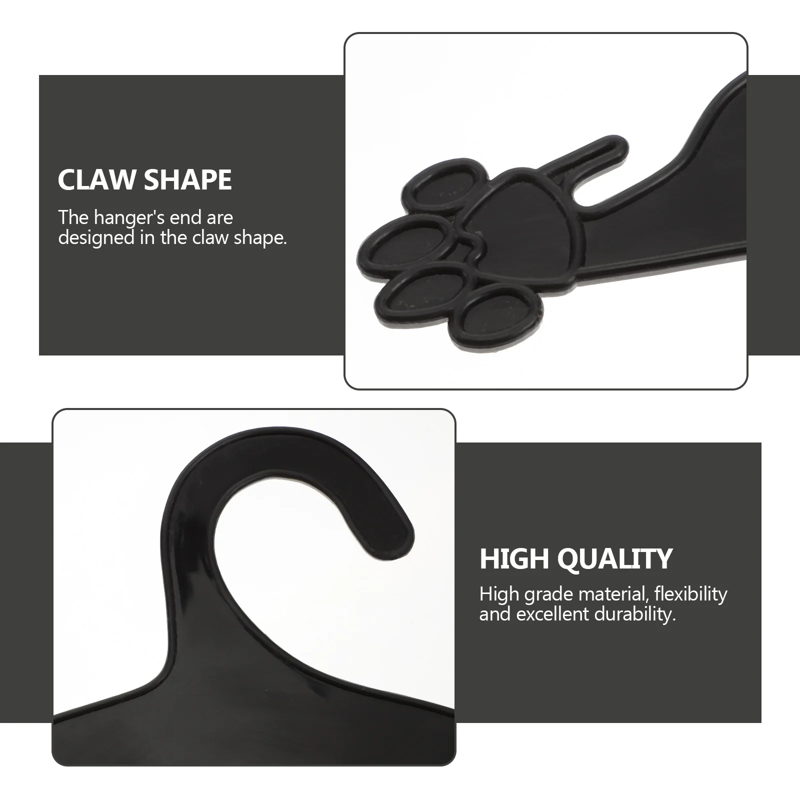 

10Pcs Mini Pet Hanger Plastic Pet Suit Hanger Windproof Secure Hold for Dog Cat Clothing Plastic Clothing Rack