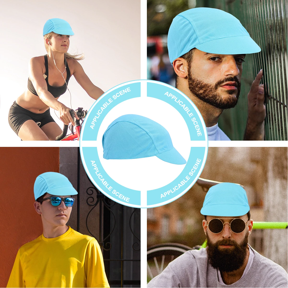 

Unisex Lightweight Breathable Cycling Caps Summer Bike Helmets Sweat Absorbing Sports White Quick Dry Biking
