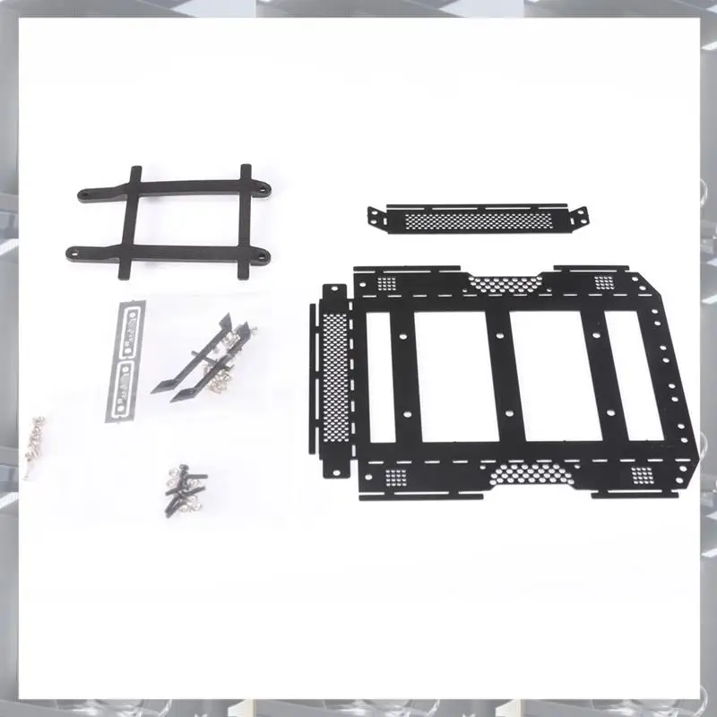 A84F-金属荷物キャリアルーフラック固定レール付きトラクサス TRX4M 1/18 RC クローラー車のアップグレードスペアパーツ