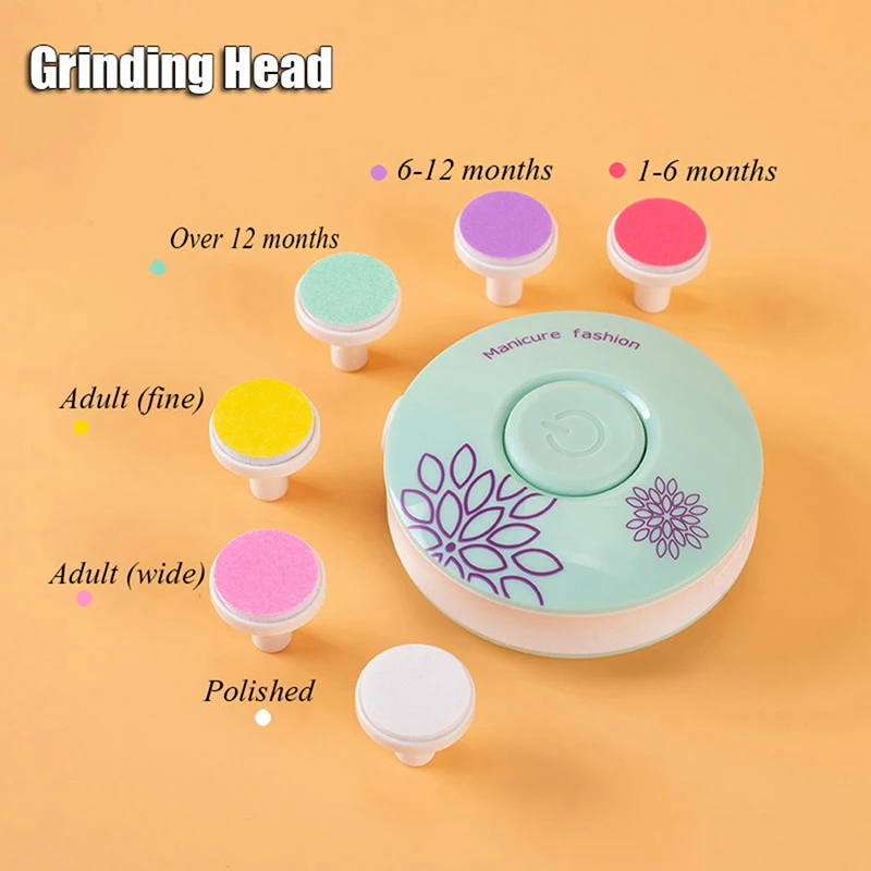 New-10Pcs Baby Nail File Pads Electric Nail Trimmer Replacement Pads Baby Nail Grinding Heads For Kid Newborn Infant Toddler view 5