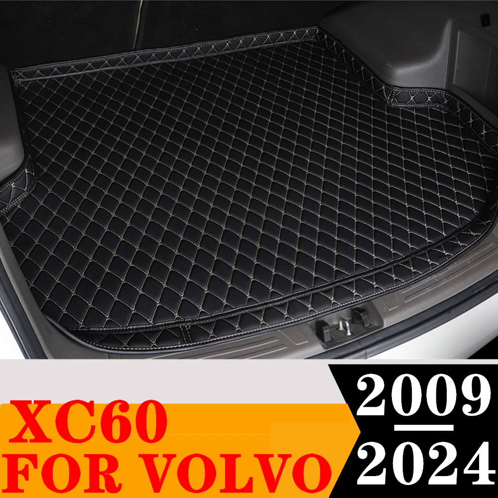 High Side Car Trunk Mat For Volvo XC60 2024 2023 2022 2021 20-11 2010 2009 XPE Rear Cargo Cover Liner Tail Boot Tray luggage Pad