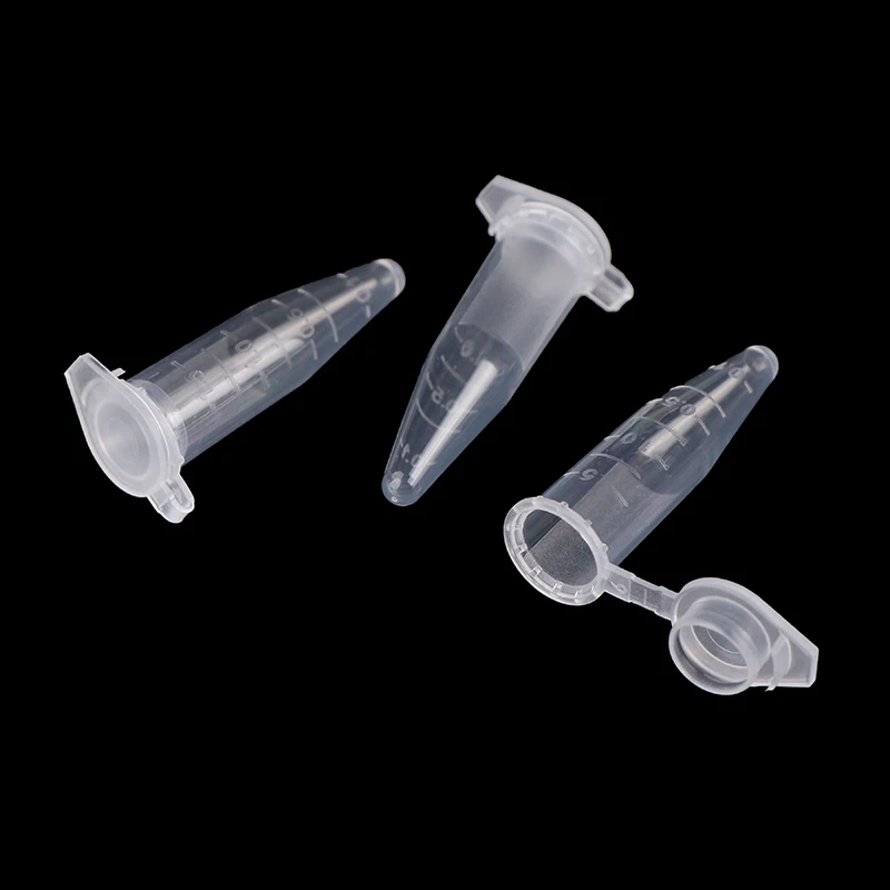 Mini Tubes à Essai en Plastique, Microcentrifugeuse, Tube de Laboratoire Gradué, 1.5ml, 50 Pièces