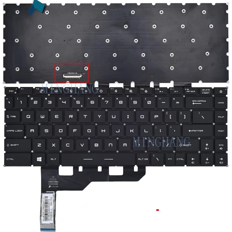 

M M New for MSI GE66 Raider 11UE 12UH 10SE 10SF MS-1541 Per-Key RGB Backlit US Keyboard