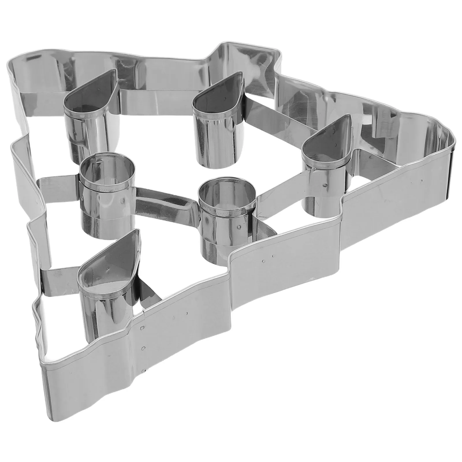 Stainless Steel Christmas Tree Cookie Cutter 3D Biscuit Mold Decorative Cake Mold for Holiday Baking Mousse Cake Ring Tool
