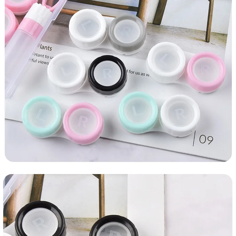 5 Pairs Contact Lens Case Eye Contact Lens Box Women Travel Contact Lenses Case Soak Container Lenses Box for Beauty Pupil image 3