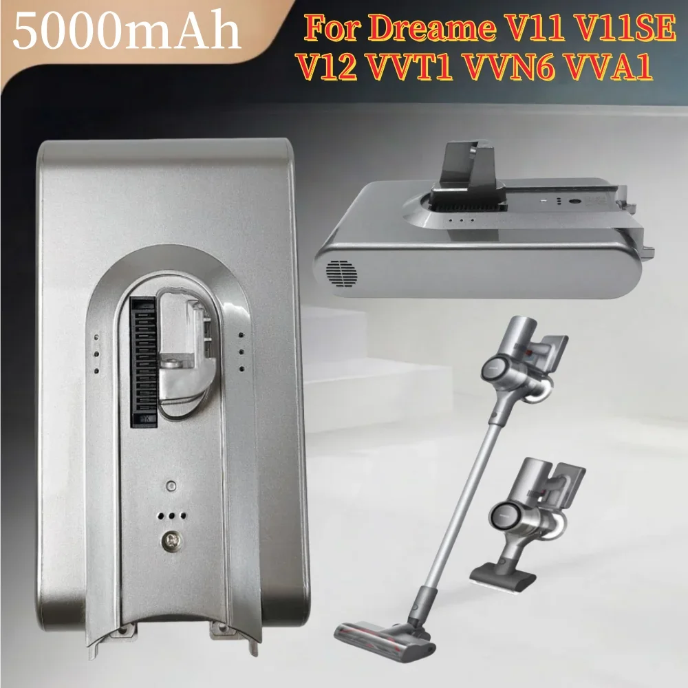 

Литий-ионный аккумулятор большой емкости емкости 5000 мАч для Dreame V11SE/V12 — совместим с заменой VVT1/VVN6/VVA1, 7S1P 25,2 В