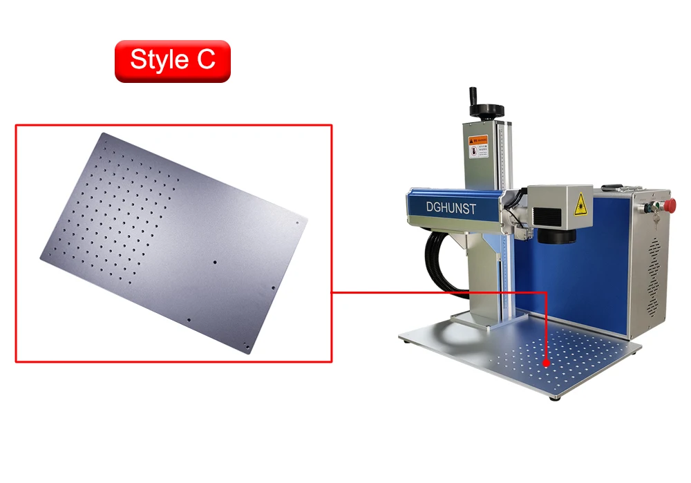 Hunst Fiber UV CO2 Markierungs-Arbeitstisch Aluminium-Arbeitsplattform 320*280 & 350*550 für DIY Lasermarkiermaschine – Detail 8