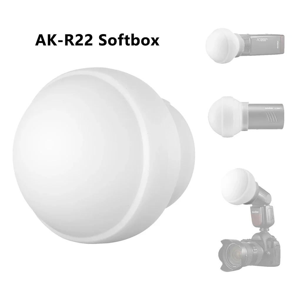 AK-R22 Silicone Softball For Godox V1 V1Pro V100 V1mid V100Pro AD100Pro AD200Pro H200RSo Ftlight Soft Accessories