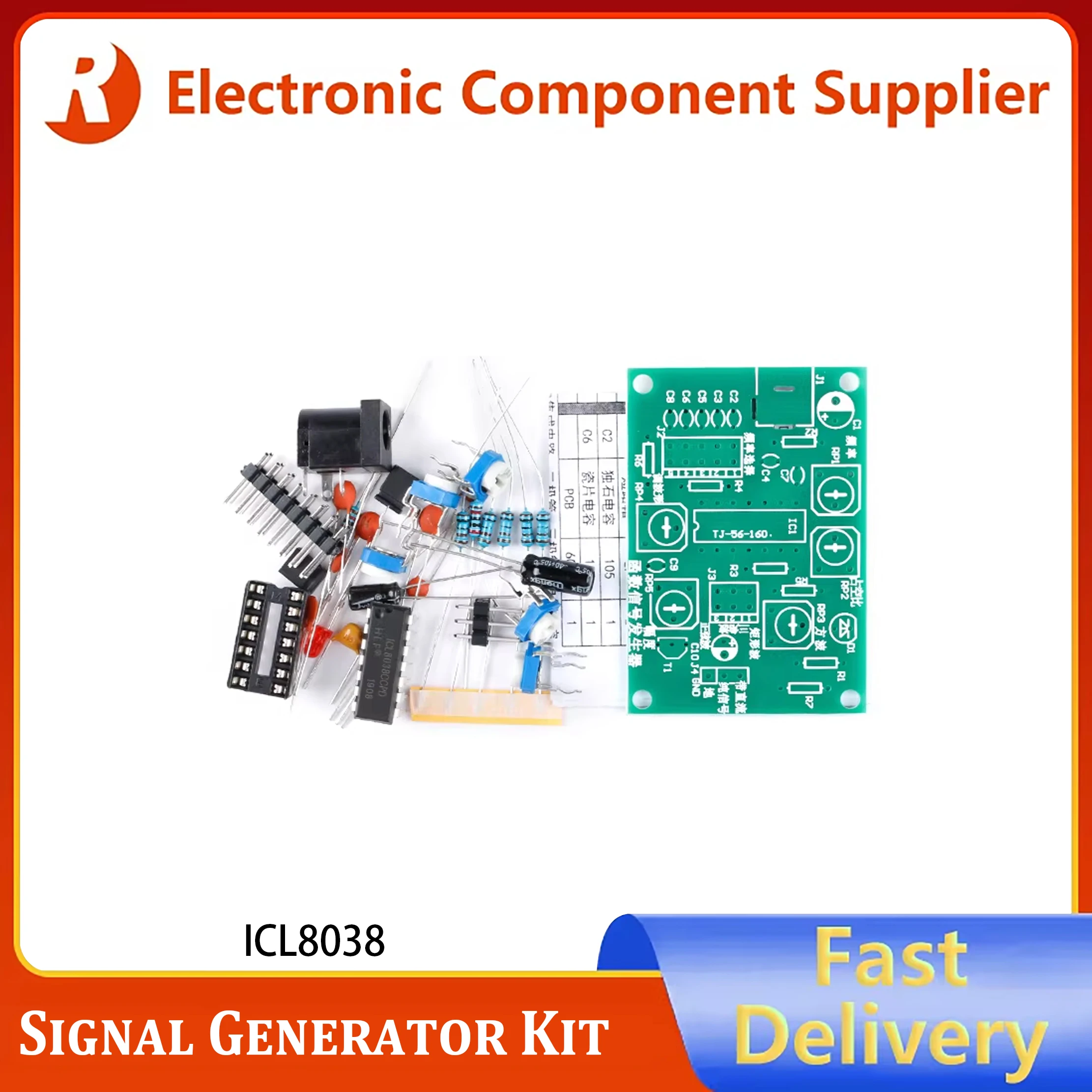 ICL8038 Function Signal Generator Kit Multi-channel Waveform Generated Electronic Training DIY Spare Part 3.0 - 4.9 Inches