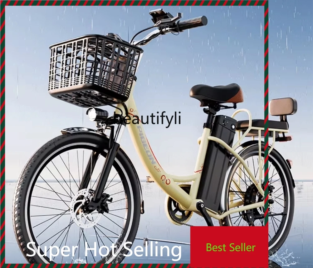 Electric Bicycle Adult Lightweight Pedal Power Elderly Scooter Battery Car Electric Motorcycle