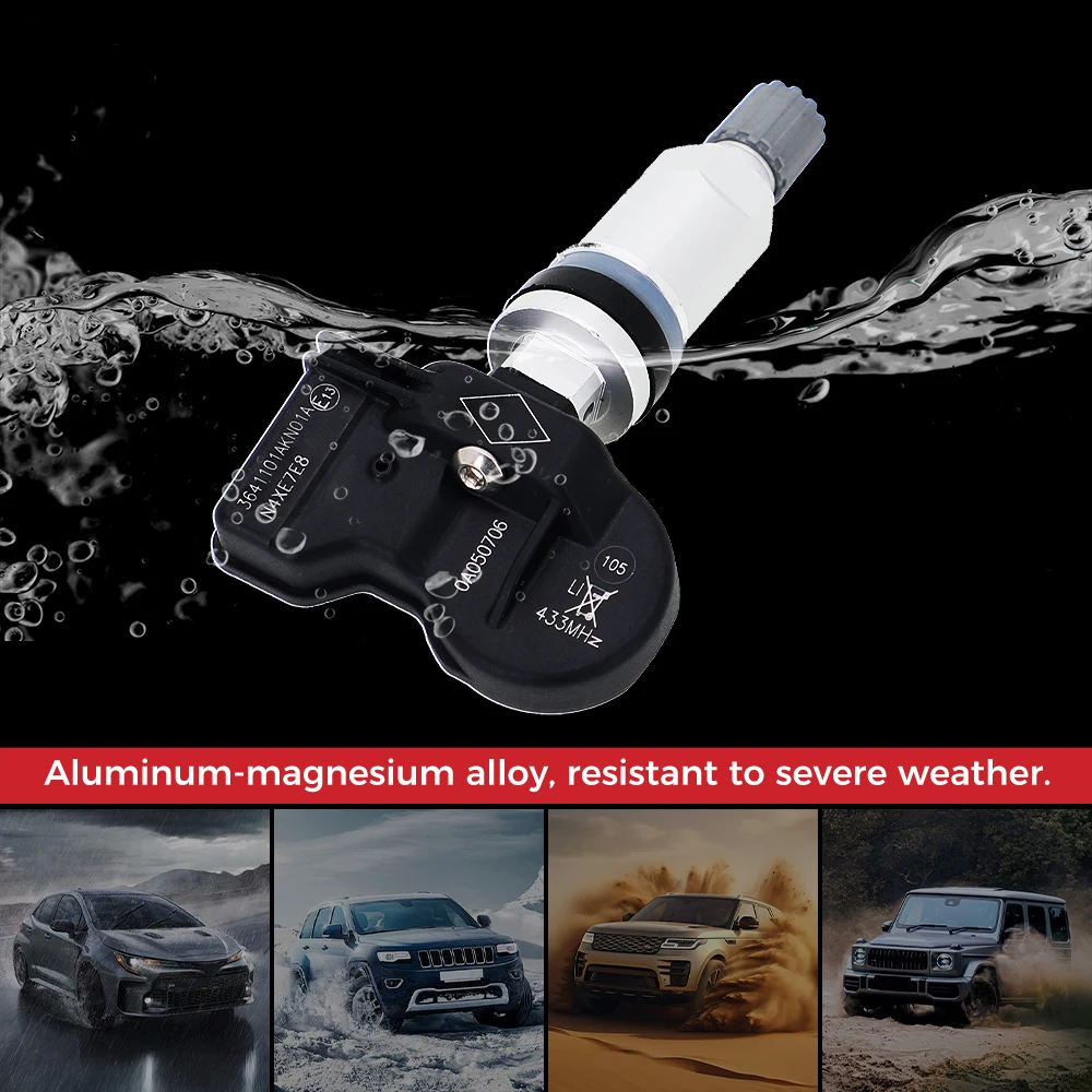 3641101AKN01A TPMS Tire Pressure Sensor For Great Wall Poer 2021 2022 2023 Tank 300 2023 Tire Pressure Monitoring System 433MHz