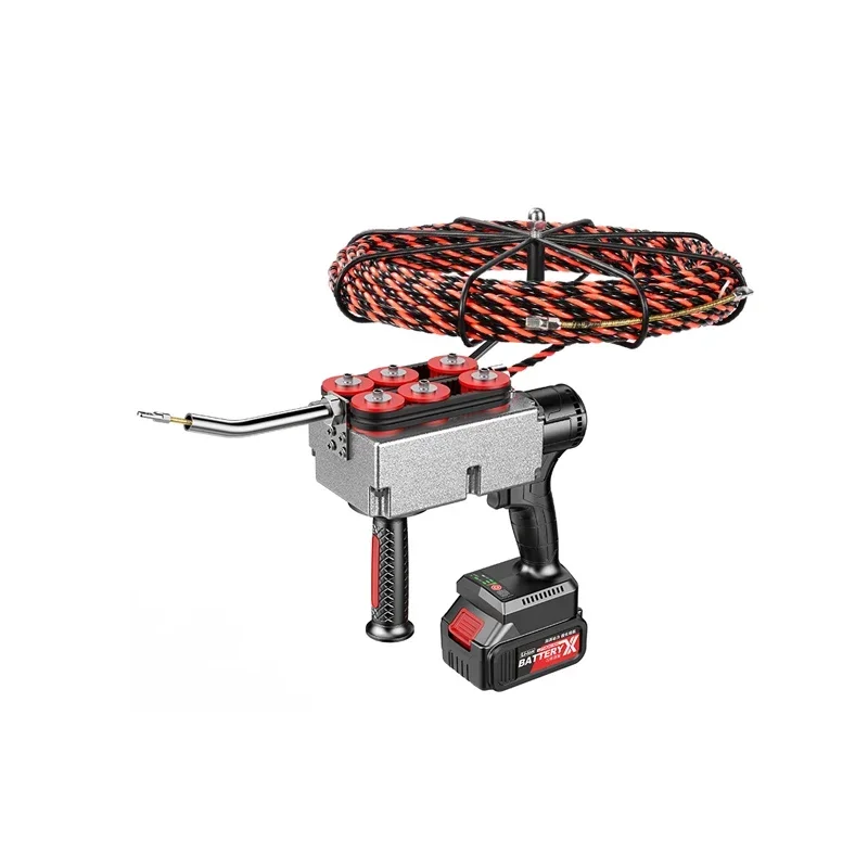 

Brushless Lithium Battery Electric Threading Machine,Electric Wire Puller,Pipe Decoration,Communication Cable Laying,15M Cable