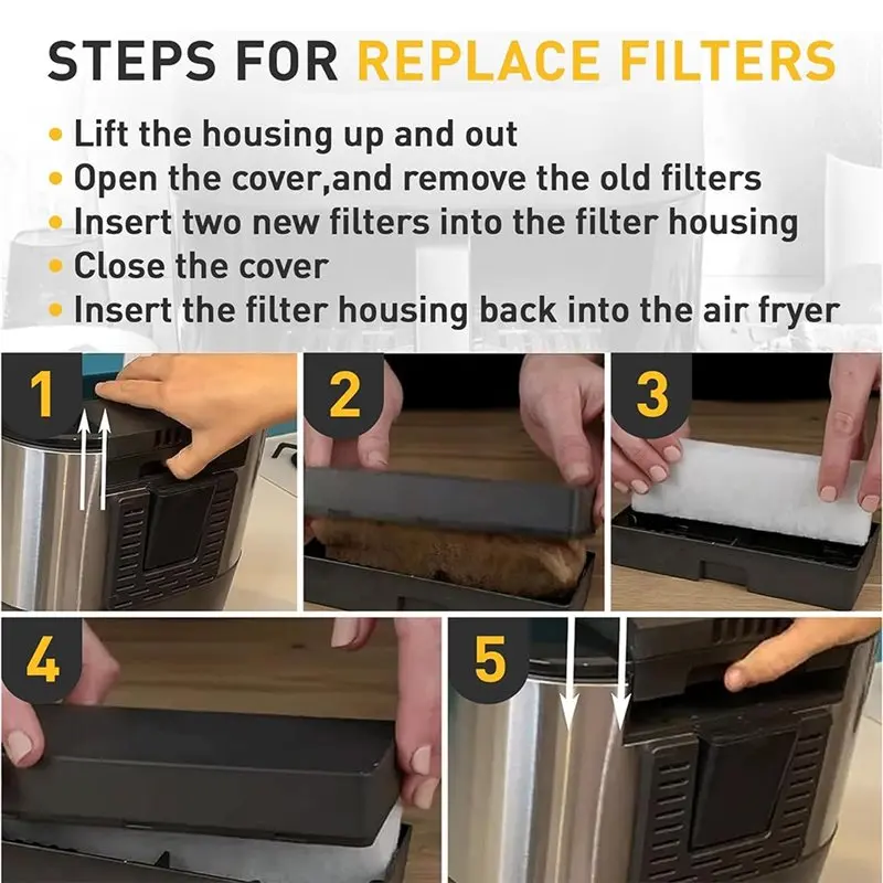 ABZA-Air Fryer Replacement Filters For Instant Vortex 6QT Odor Erase Air Filters For Instant Vortex Plus 6QT
