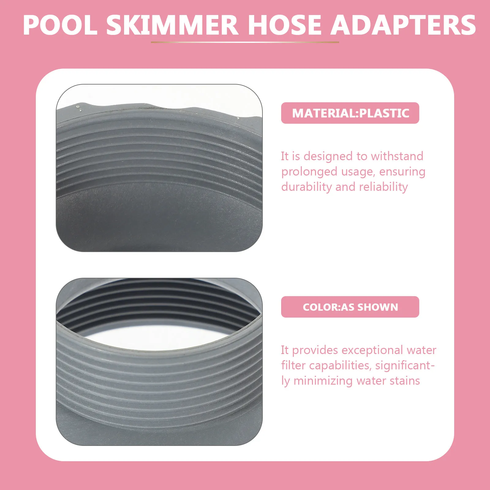 Sturdy Pool Skimmer Hose Adapter Replacement Plastic for 11239 Hose Excellent Compatibility Quick Installation Professional Pool