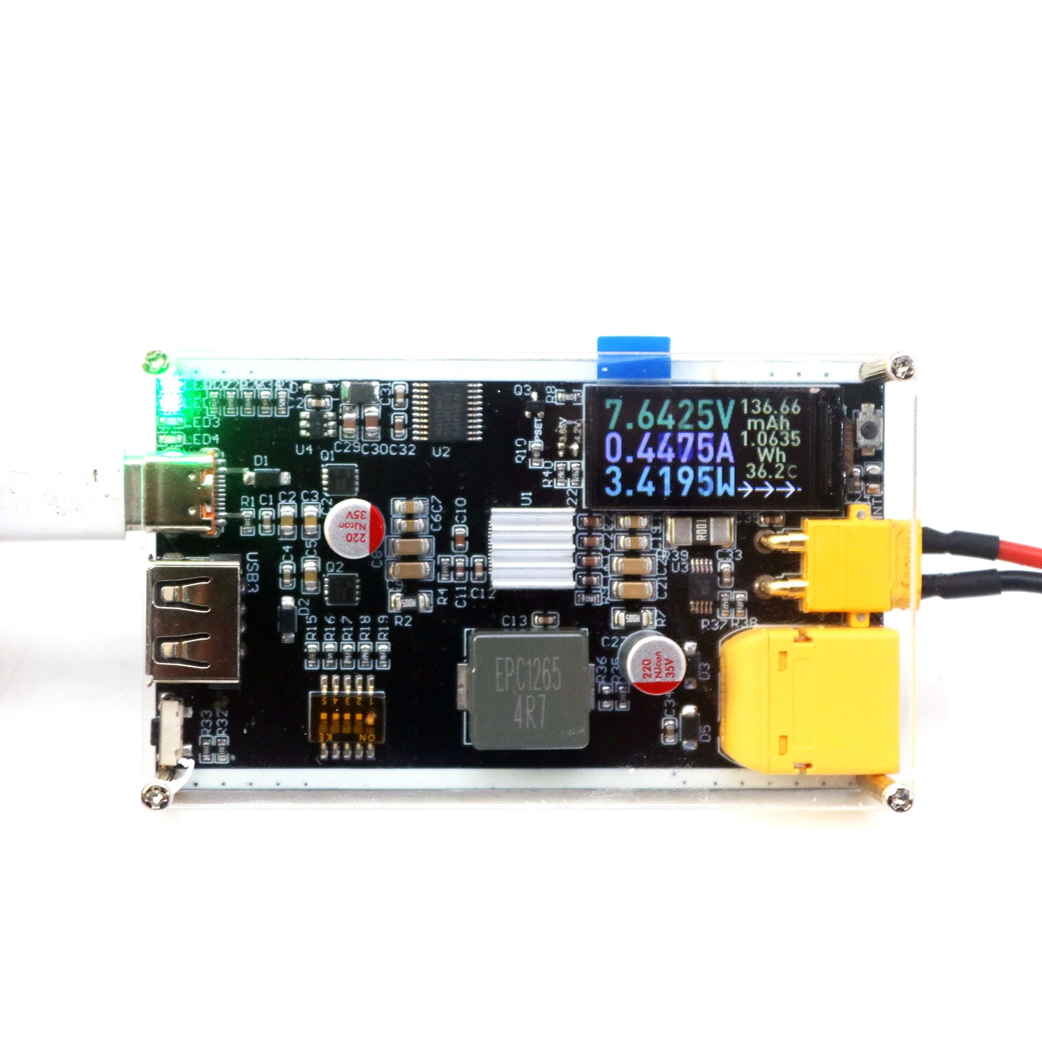 2S-6S IP2369 45W Bidirectional Fast Charging 3S 4S Li-ion LiFePO4 RC battery charger W Display TYPE-C XT30/XT60 FOR power tools
