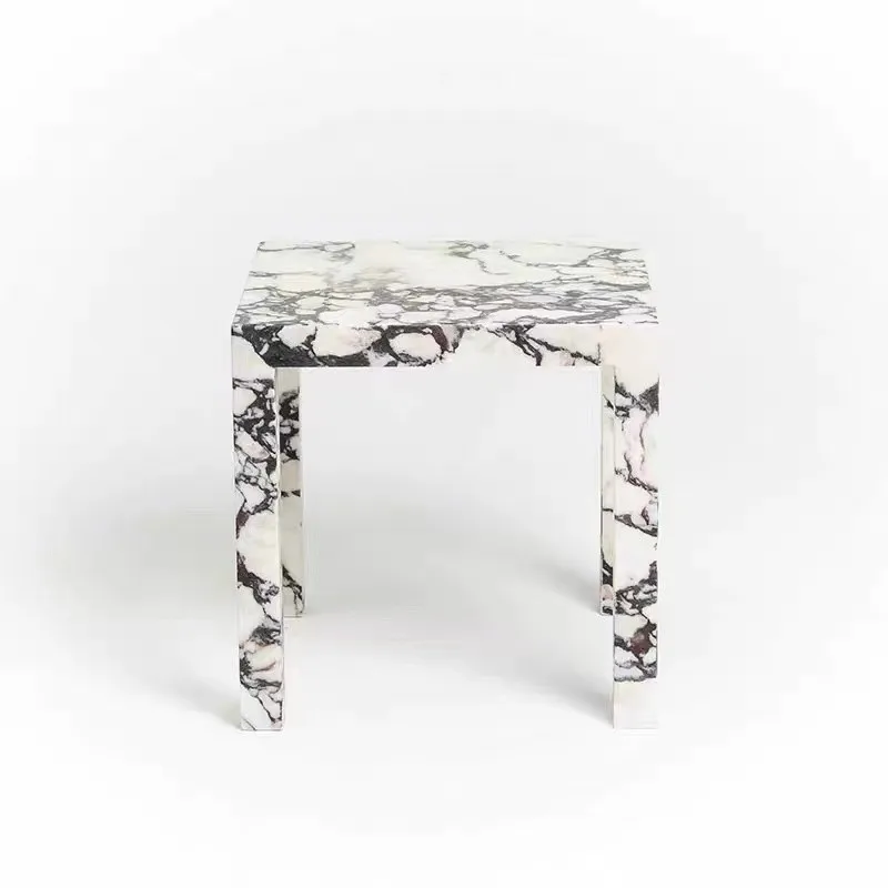 

&d FURNITURE Italian natural light luxury marble hotel bedside minimalist personality coffee table