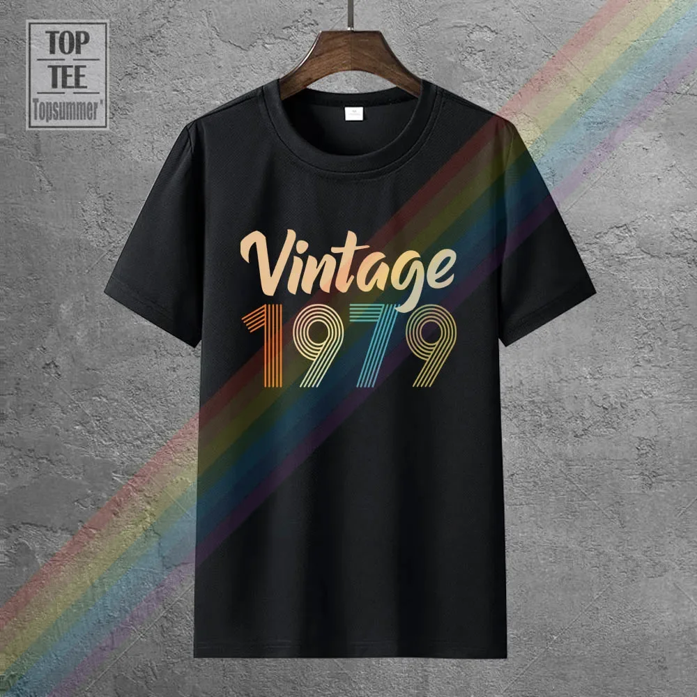 

Vintage 1979 Fun 42Nd Birthday Gift T Shirts Retro Brand Tshirts Harajuku Logo Kpop Top Tee-Shirt Funny Fashion T Shirt