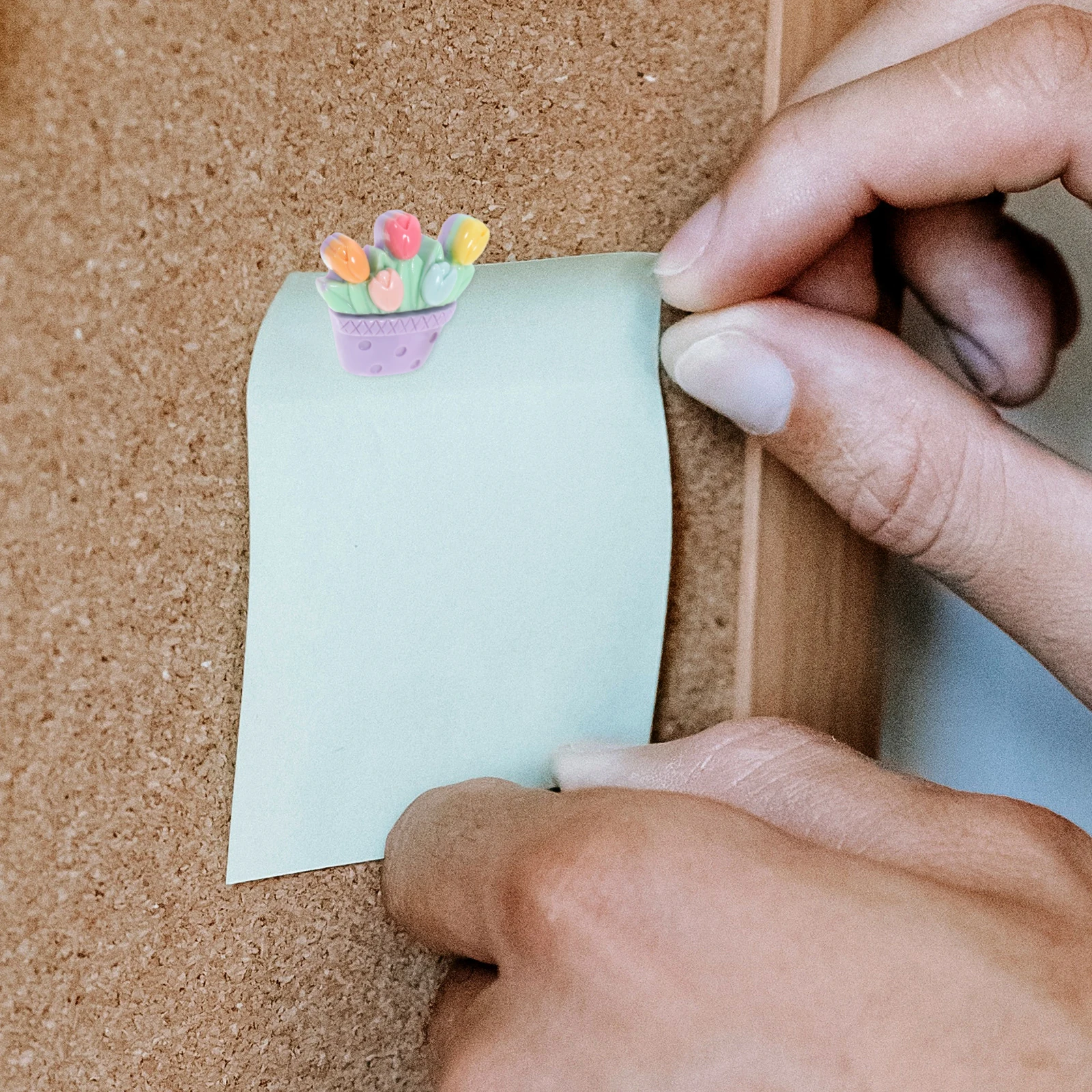 Chinchetas de resina en forma de flor de 20 piezas, chinchetas multiusos, tablero de corcho, accesorios para el aula y la Oficina