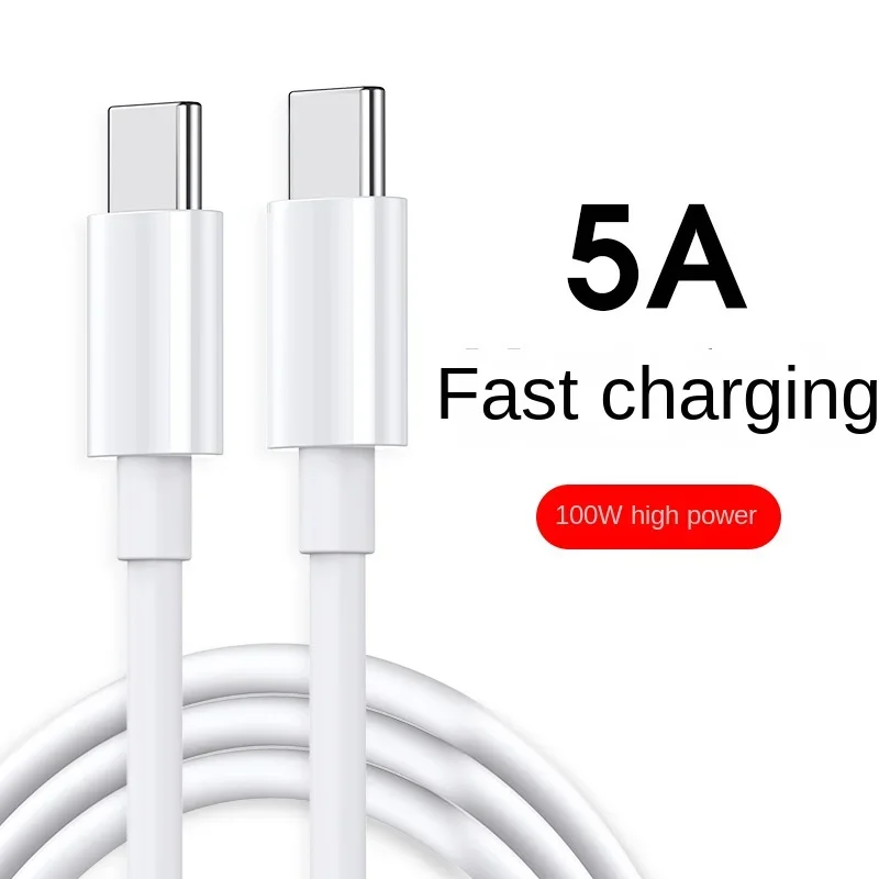 

PD QC3.0 FCP 5A/100W USB Type C To USB C Mobile Phone Cable Data Cord Fast Charging Cable for Macbook Pro Samsung Xiaomi Charger