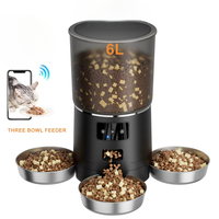 6L Three Bowl Pet Feeder Cat Dog Timed Automatic Pet Feeder Tuya App Remote Control Wifi Pet Product