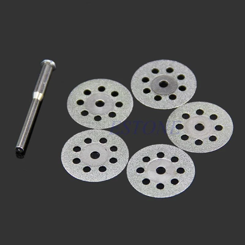 로드 로터리 다이아몬드 절단 디스크 디스크가있는 샤프 22mm 도구 용 E06B 5PCS 미니