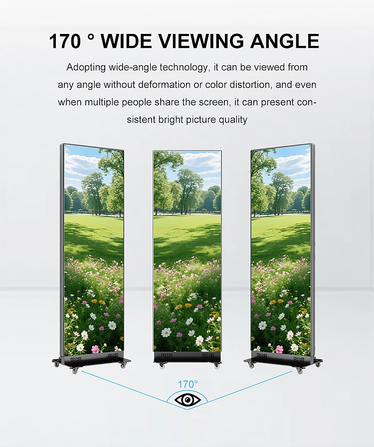 Indoor Foldable Led Poster Screen Led Digital Display for Portable Led Video Wall for Store Events Exhibition