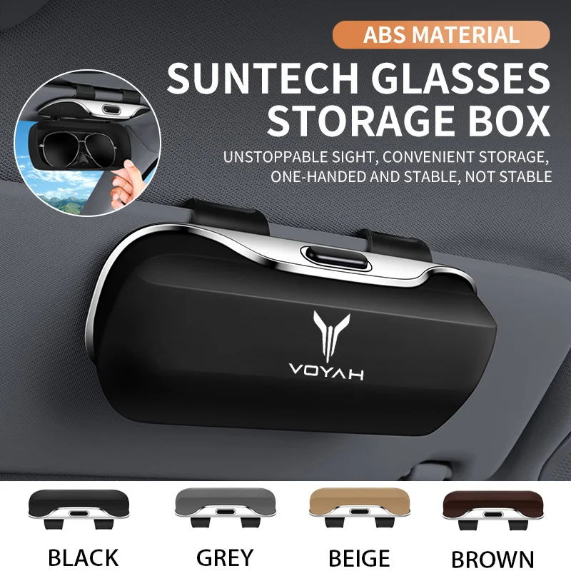 

For Voyah Free Dreamer Passion Courage Key Parts 2024 2025Accessories Car Visor Sunglasses Car Glasses Case Glasses Holder Box