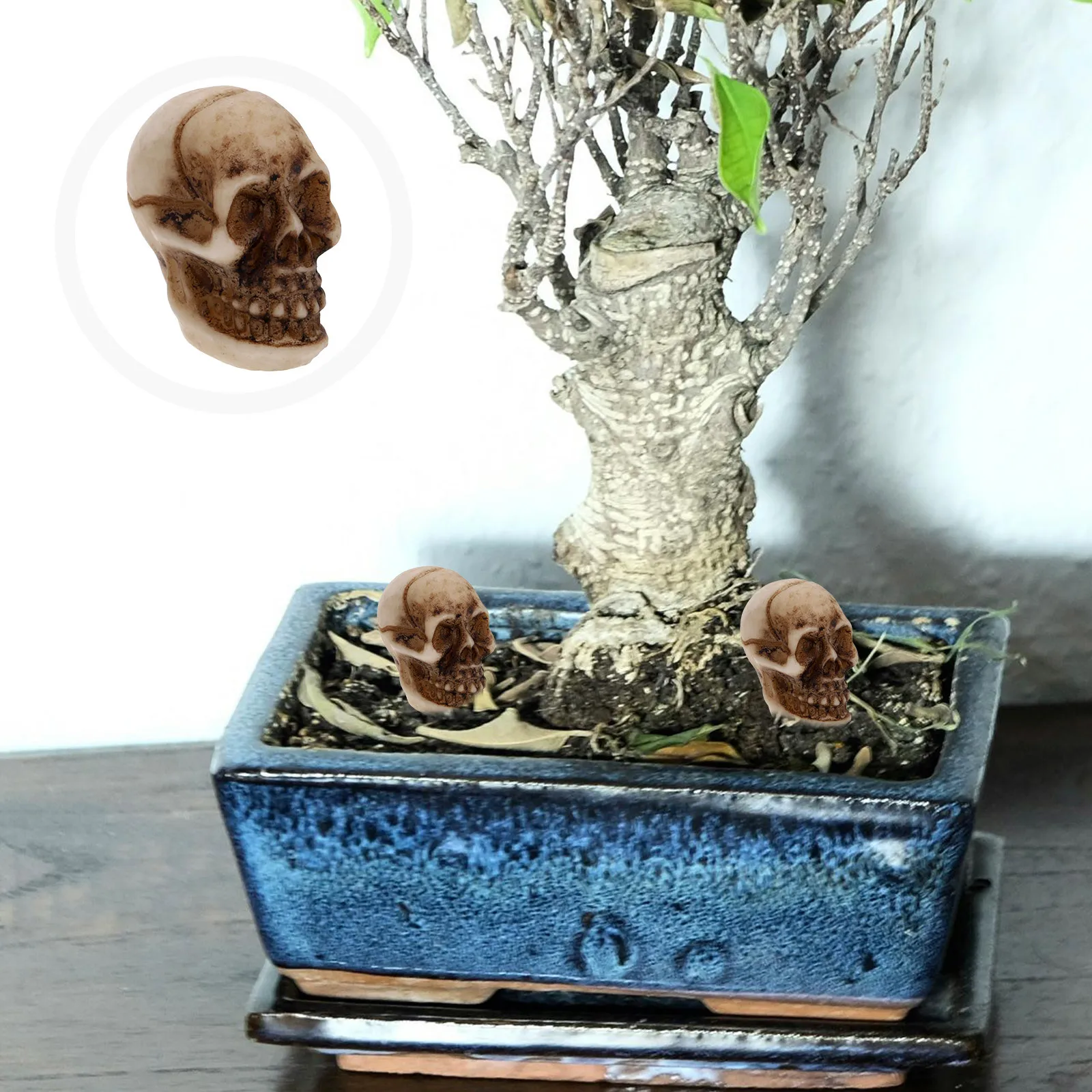 

20 Pcs Miniature Halloween Skull Decor Indoor Decorations Artificial Realistic Party Skeletons