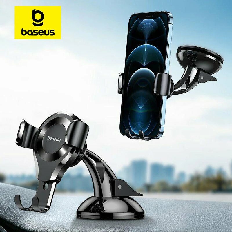 Baseus Car Phone Holder for iPhone Auto Gravity Dashboard Sucker Car Cellphone Moible Phone Support Samsung/Xiaomi/Huawei Holder