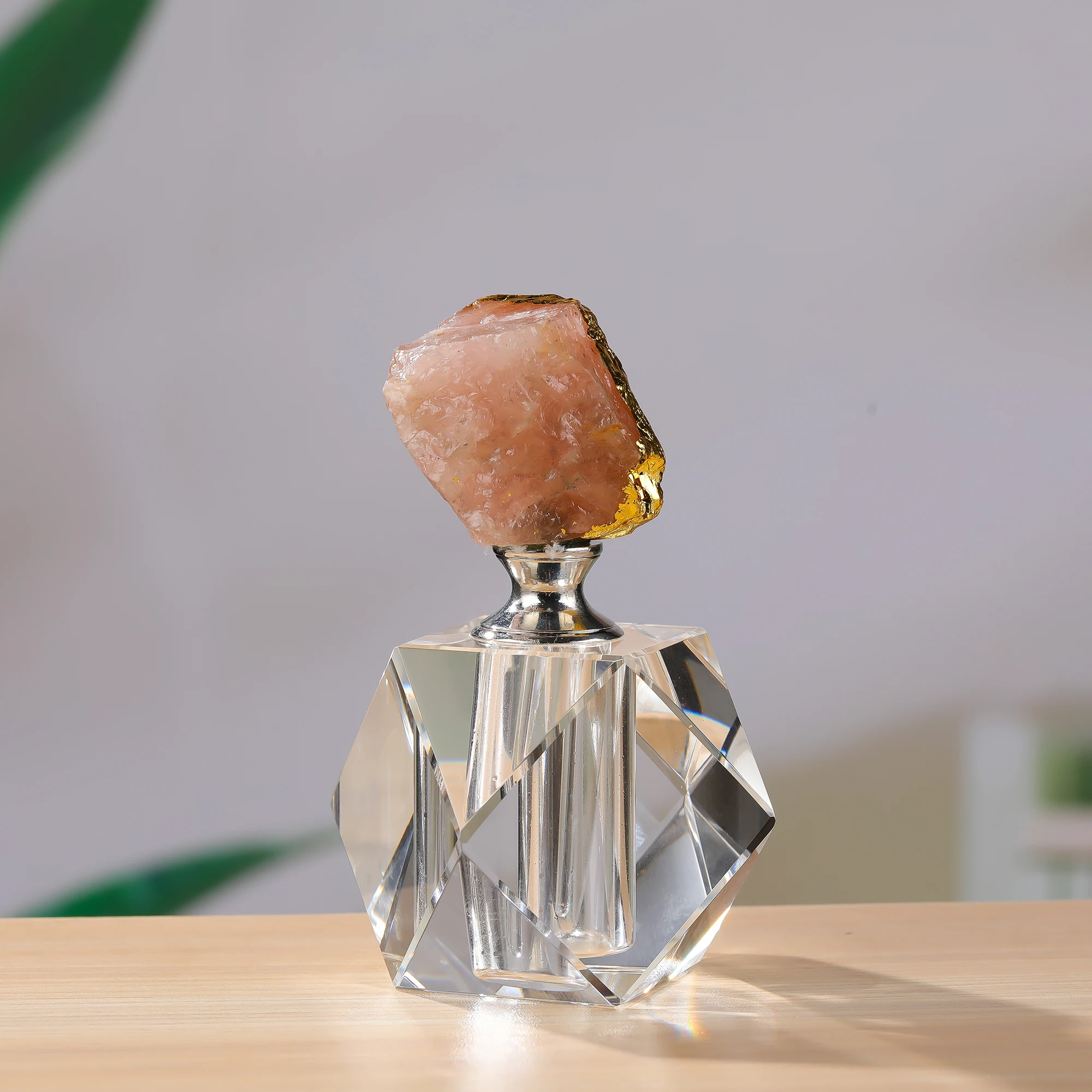 Irregular Agate Stone Crystal Perfume Bottle With Glass Rod Crystal Perfume Bottles Home Table Decoration Perfume Bottle 14ml