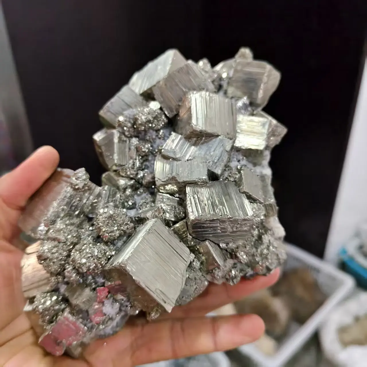 Natural Pyrite Symbiotic Clusters, Quartz Crystal Ore Reservoir Clusters, Mineral Healing