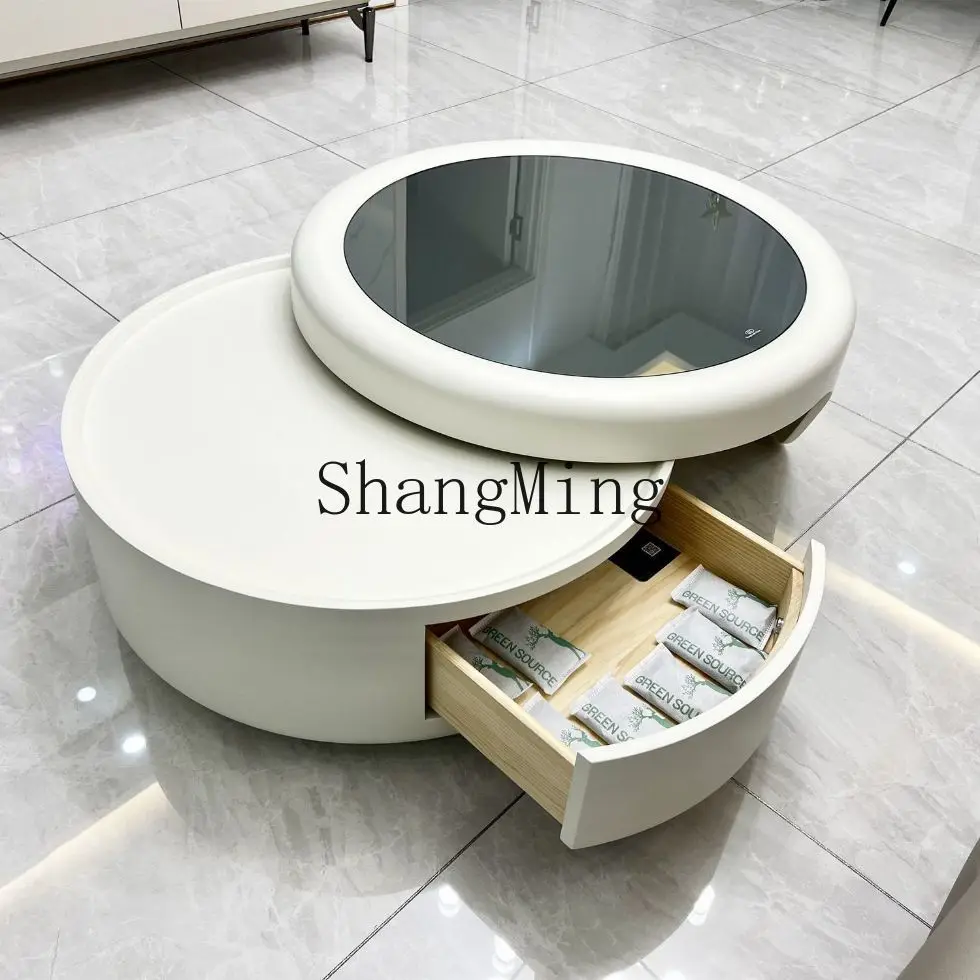 

CL Coffee Table Living Room Home New Modern Simple Light Luxury High-end Feel Movable Coffee Table Small Apartment with Drawer