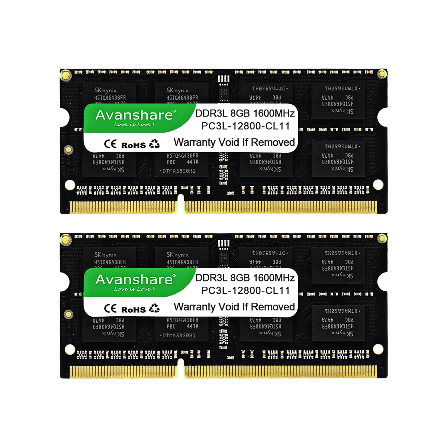 Avanshare Ram memory ddr3 DDR3L 8GB 4GB1600Mhz 1333mhz SO-DIMM DDR3 Memory Ram Memoria 1.5V 1.35V For Laptop Notebook Computer